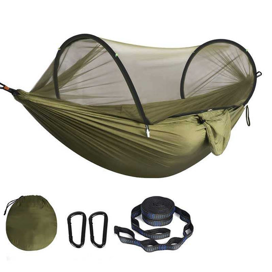 Ultra-Light Travel Camping Hammock Pop-up Net Hammock Breathable Quick-Drying Parachute